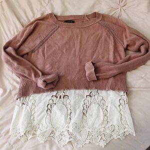 LACE DETAIL SWEATER